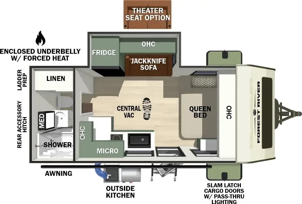 2026 Forest River No Boundaries NB183 - Floor plan