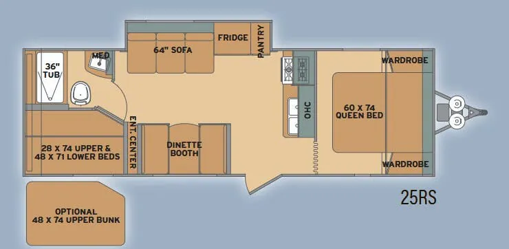 Shasta Oasis 25RS floor plan