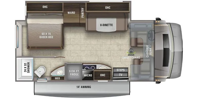 2020 Entegra Coach Qwest 24L - Floor plan