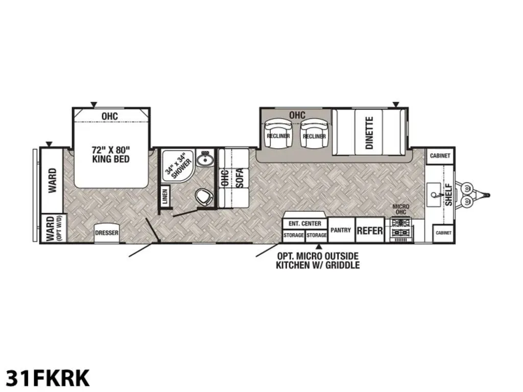 2023 Palomino Puma 31FKRK - Floor plan