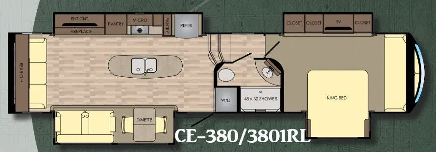 CrossRoads Cameo 3801RL floor plan