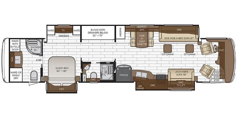 2021 Newmar Dutch Star 4310 - Floor plan