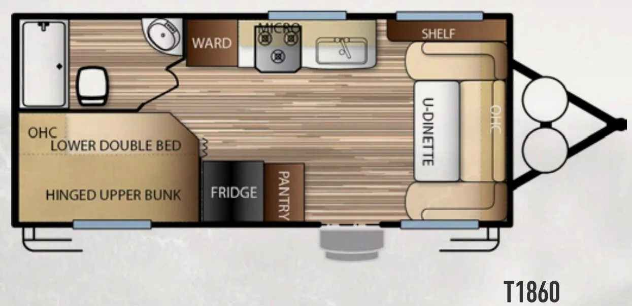 Forest River EVO 1860 floor plan