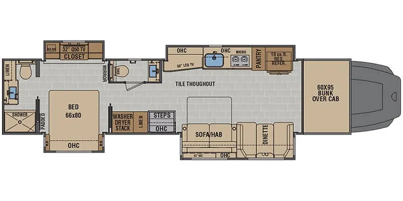 2024 Renegade RV Classic 43CMD - Floor plan