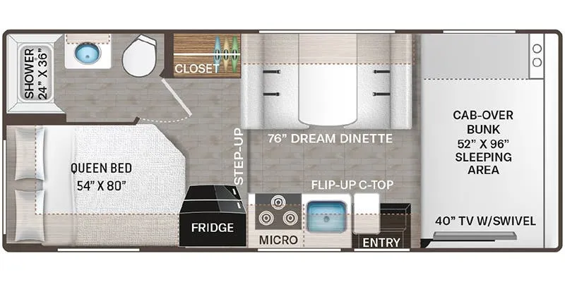 Thor Motor Coach Coleman 22EQ floor plan