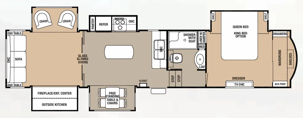 Forest River Cedar Creek Hathaway Edition 38RD floor plan
