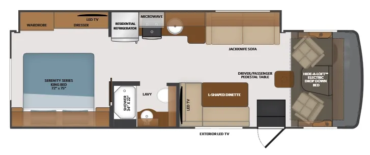 Fleetwood Flair 29M floor plan