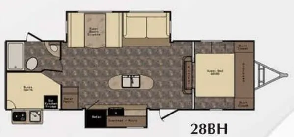 CrossRoads Sunset Trail Grand Reserve 28BH floor plan