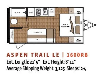 Dutchmen Aspen Trail LE 1600RB floor plan