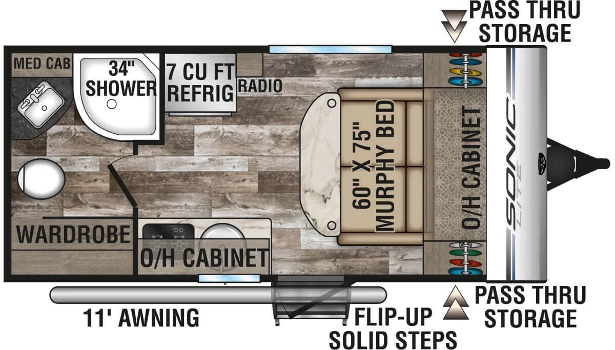 Venture RV Sonic Lite SL150VRB floor plan