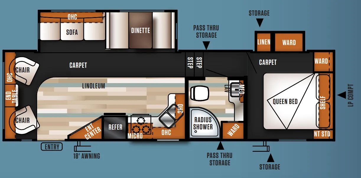 Forest River Salem 29RLW floor plan