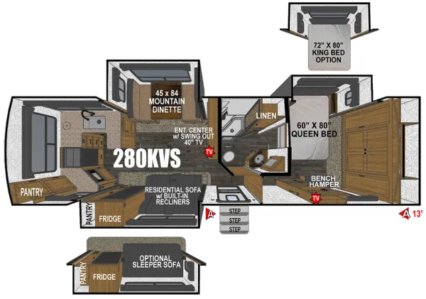 2026 Outdoors RV Black Stone Mountain Series 280KVS floor plan