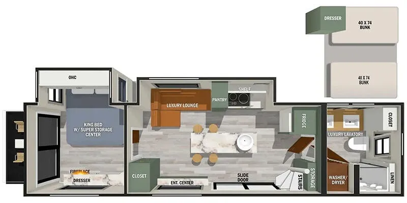 Forest River No Boundaries RV Suite RVS3 floor plan