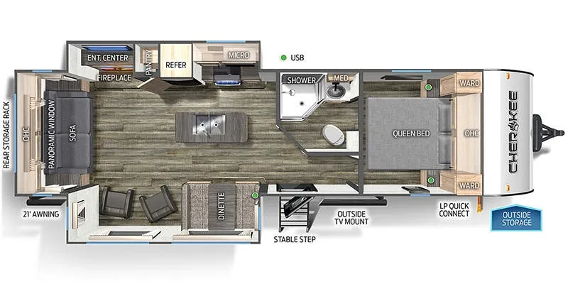 2025 Forest River Cherokee 274WK - Floor plan