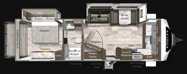 Dutchmen Kodiak Ultimate 2900FKSP floor plan