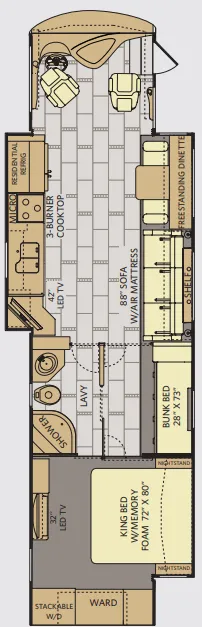 Fleetwood Discovery 40G floor plan