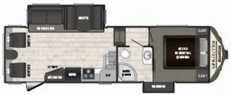 Keystone Sprinter Campfire 26FWRL floor plan