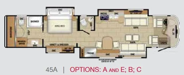 Entegra Coach Cornerstone 45A floor plan