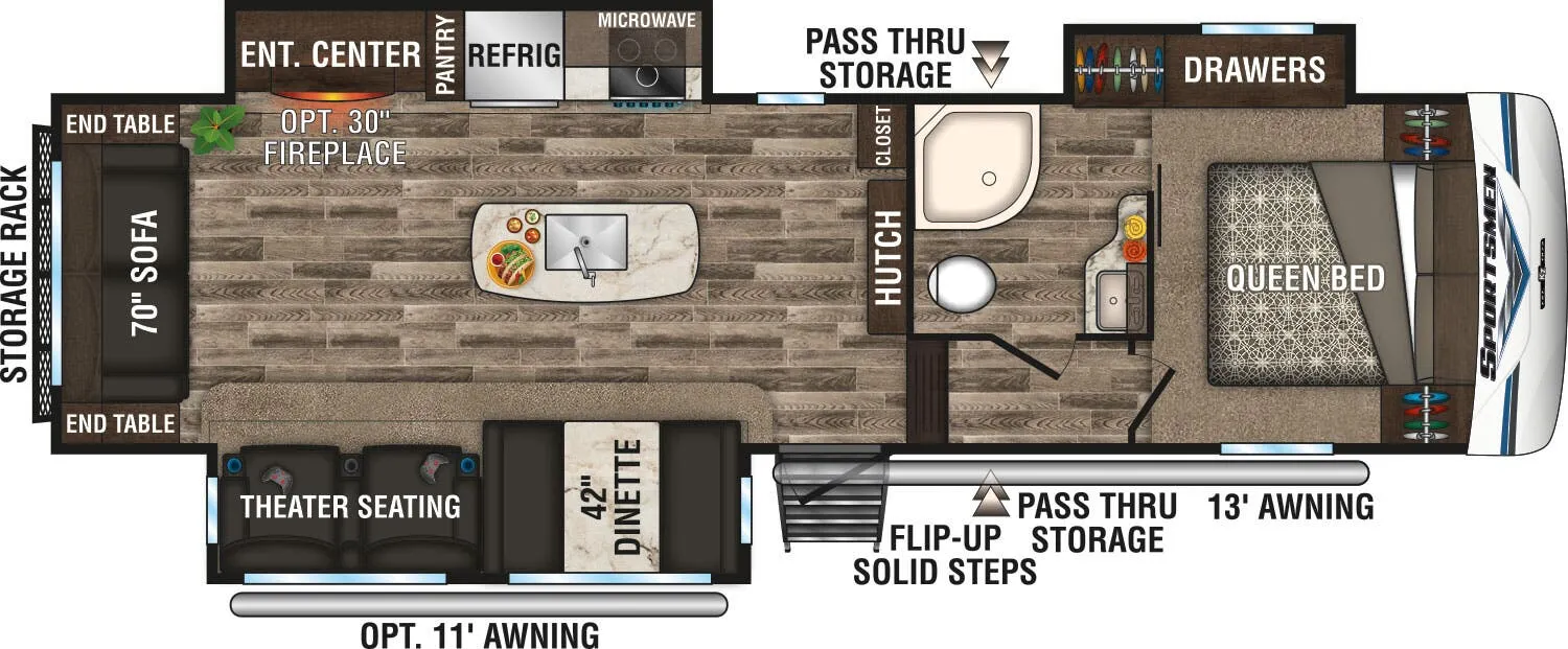 K-Z Sportsmen 303RL floor plan