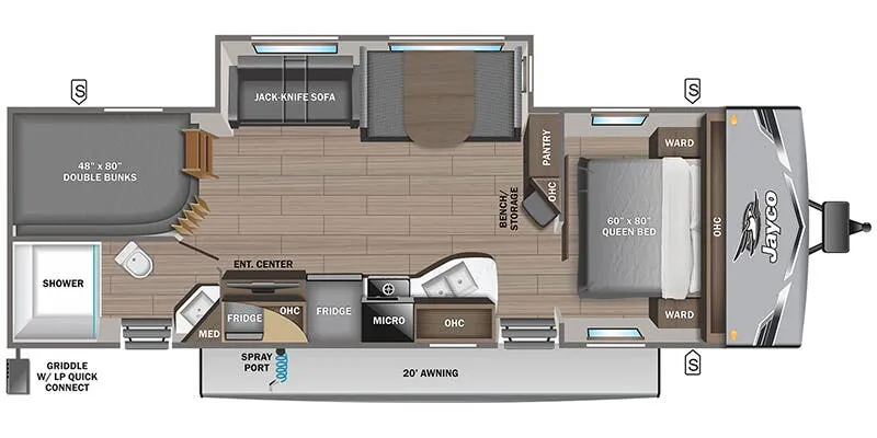 Jayco Jay Flight 280BHK floor plan