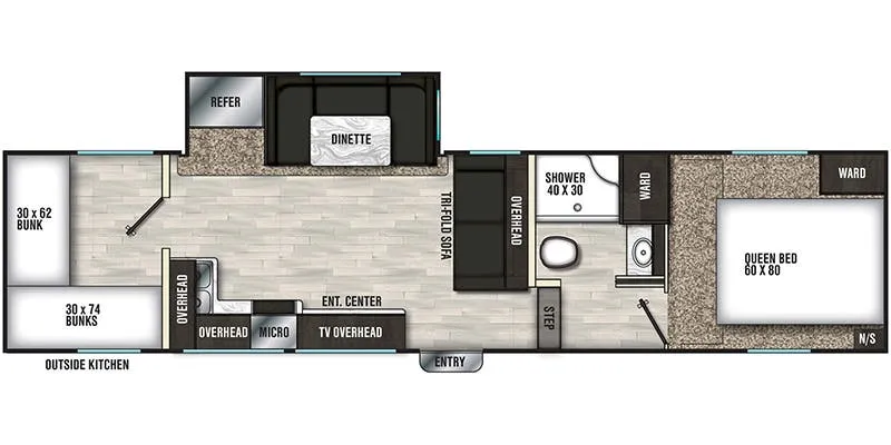 Shasta Phoenix X-lite 274BH floor plan