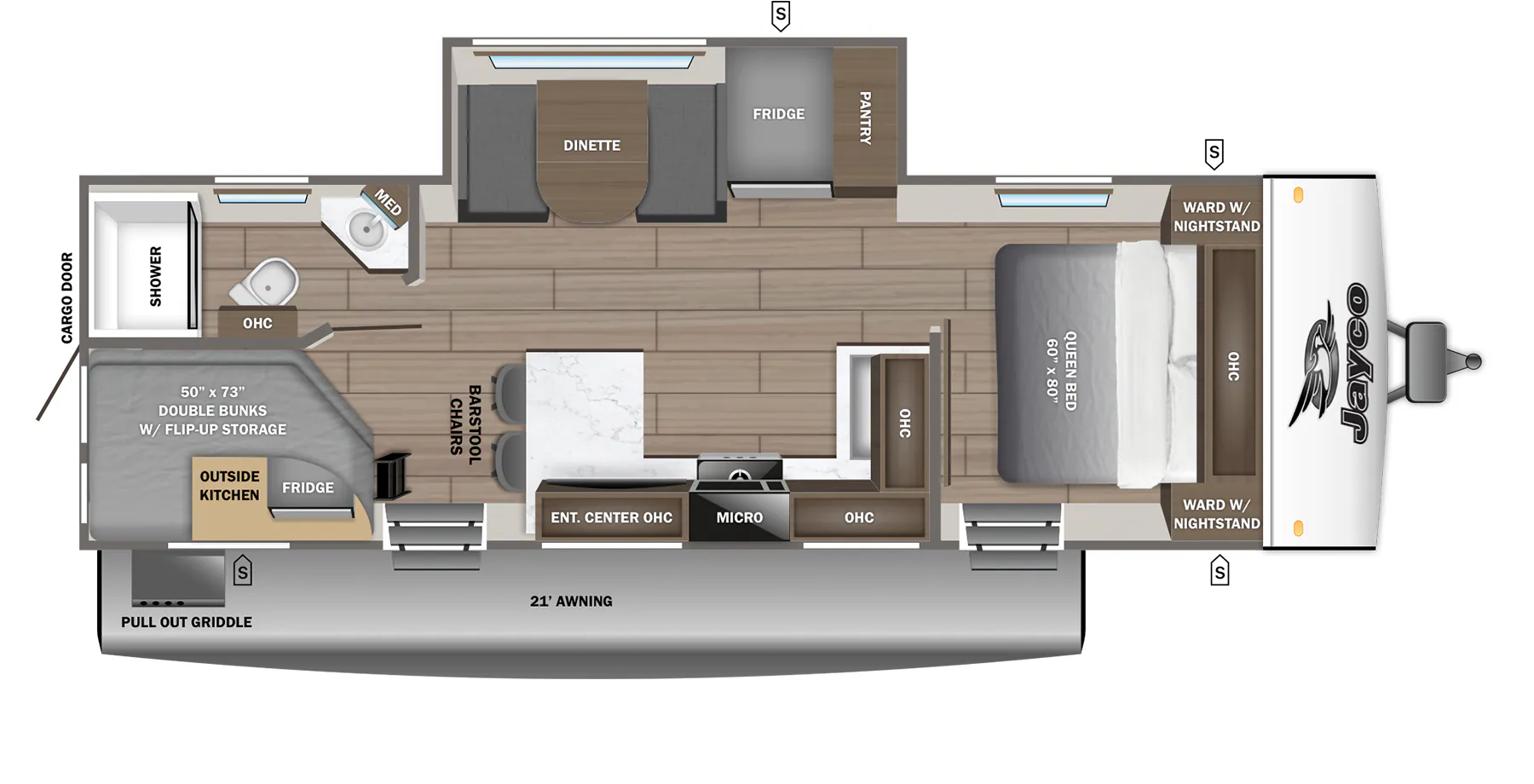 Jayco Jay Feather 25BH floor plan