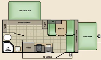 Starcraft Launch Mini 17SB floor plan