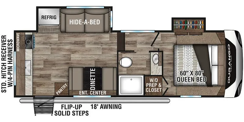 K-Z Durango Half-Ton D230RKD floor plan