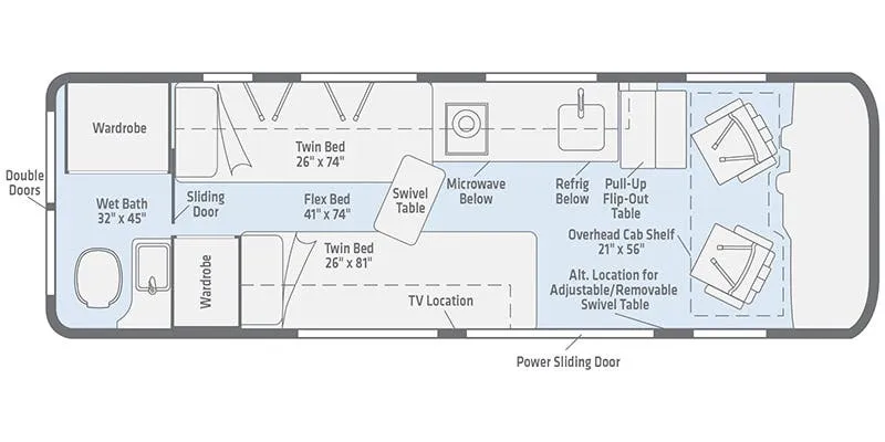 2020 Winnebago Boldt 70KL floor plan