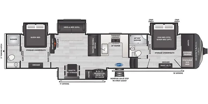 2025 Keystone Montana 3915TB - Floor plan