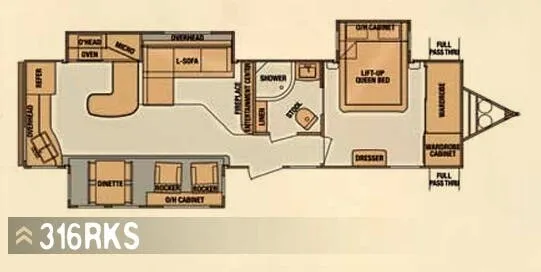 Cruiser RV Enterra 316RKS floor plan