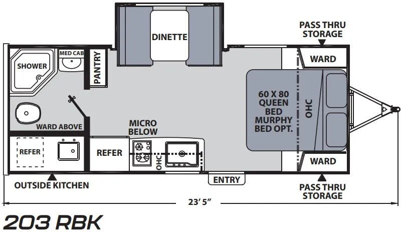 2021 Coachmen Apex Nano 203RBK - Floor plan