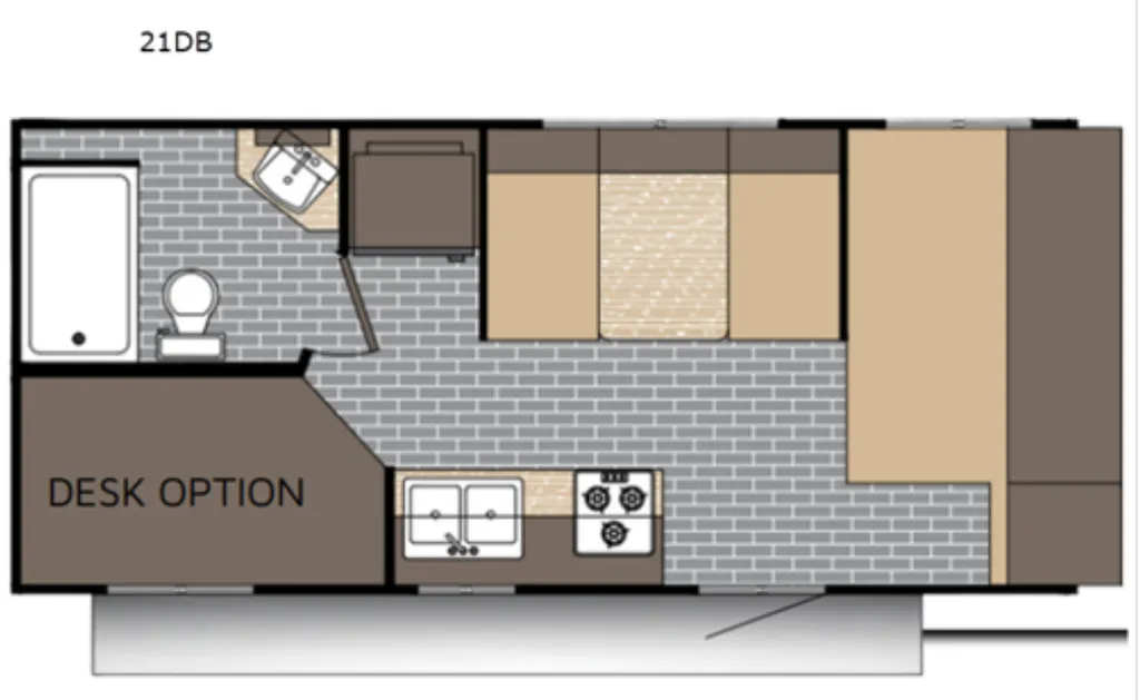 2026 SUNSET PARK RV SUNLITE 21DB LTD floor plan
