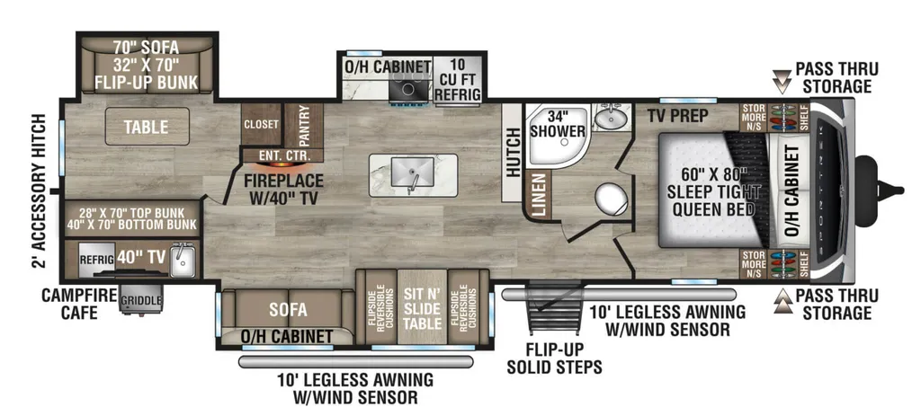 2026 VENTURE RV SPORTTREK 327VIK floor plan