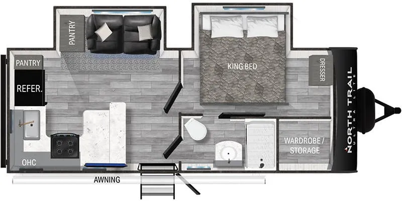 Heartland North Trail Ultra-Lite NT 22RKSS floor plan