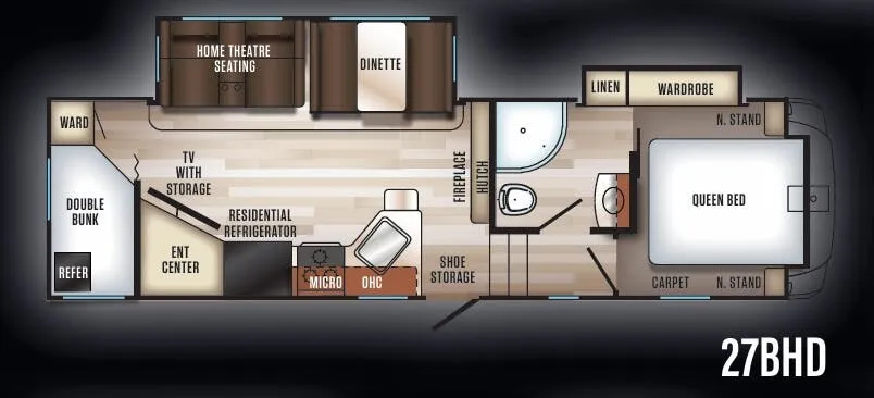 Forest River Sabre 27BHD floor plan