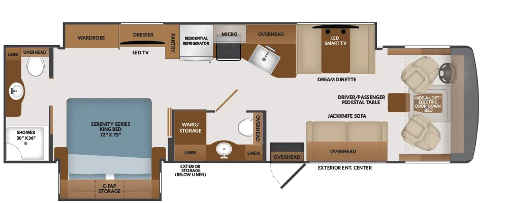 Fleetwood Fortis 33HB floor plan