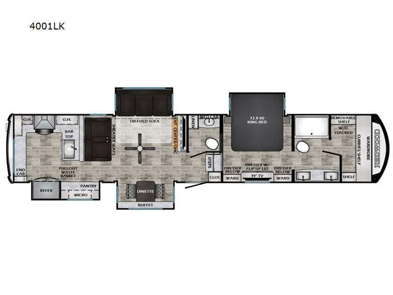2024 Crossroads RV Redwood 4001LK - Floor plan