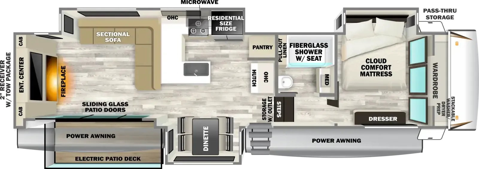 Forest River Sabre 33RLP floor plan