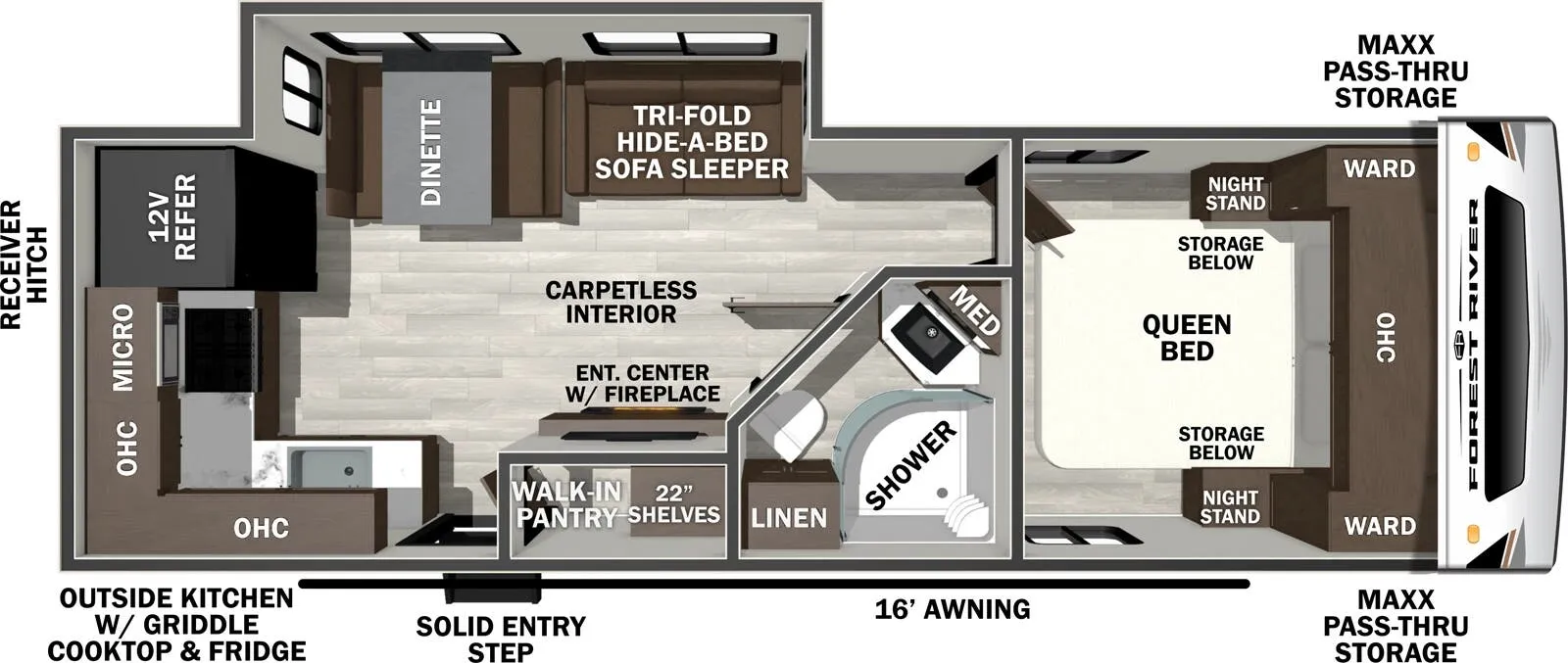 2026 Forest River Wildcat ONE 251CHEF - Floor plan