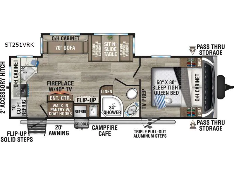 2026 Venture RV SportTrek ST251VRK - Floor plan