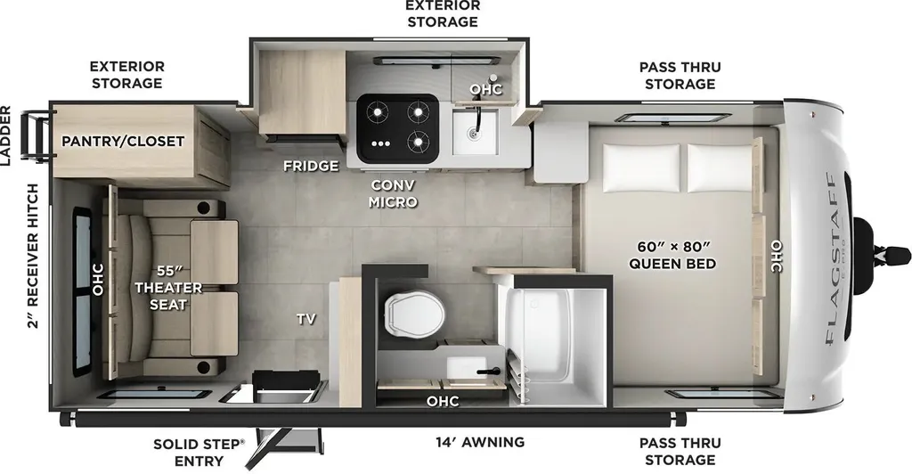 2026 Forest River Flagstaff E-Pro E19RL floor plan