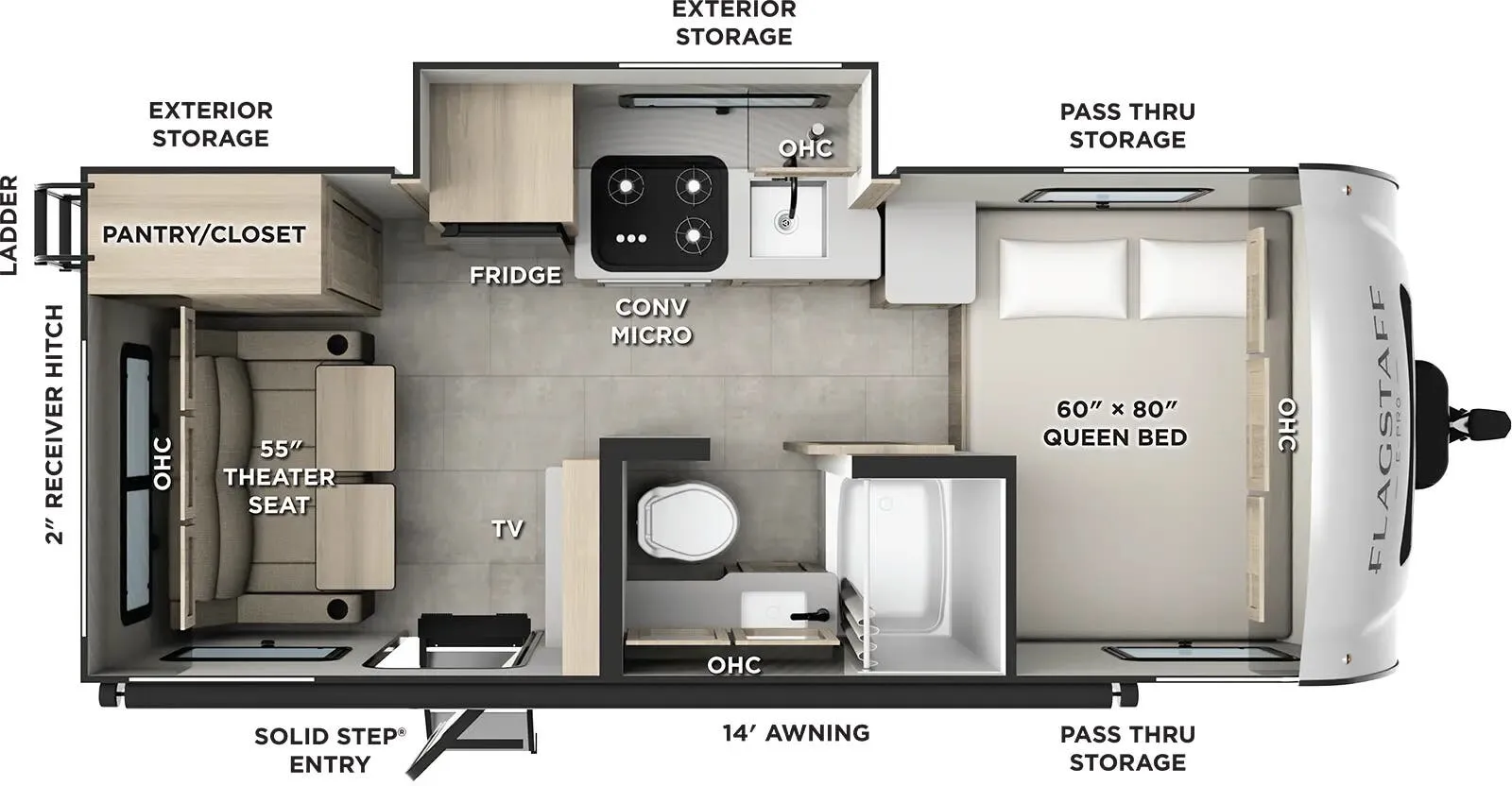 Forest River Flagstaff E-Pro E19RL floor plan