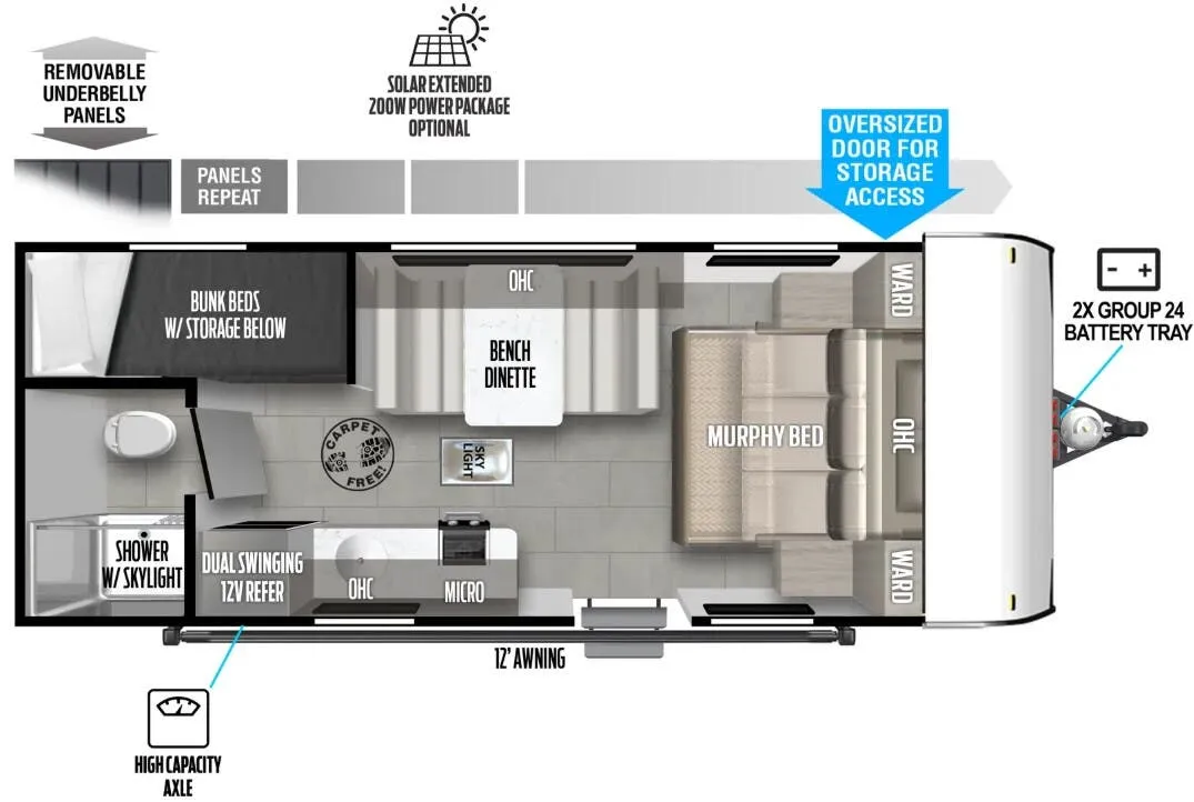 Forest River Salem FSX 177BH floor plan