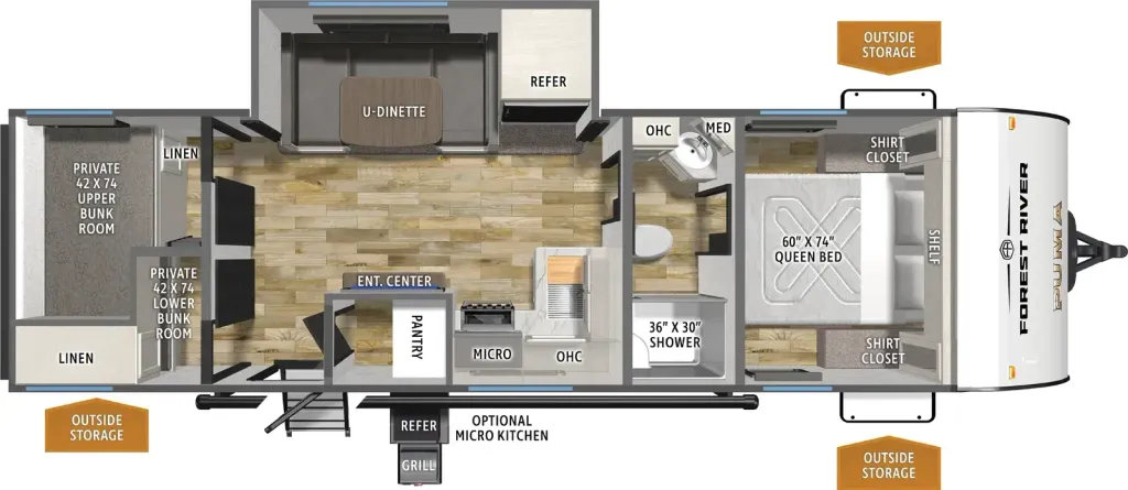 2026 Forest River Puma Camping Edition 263BHCE floor plan