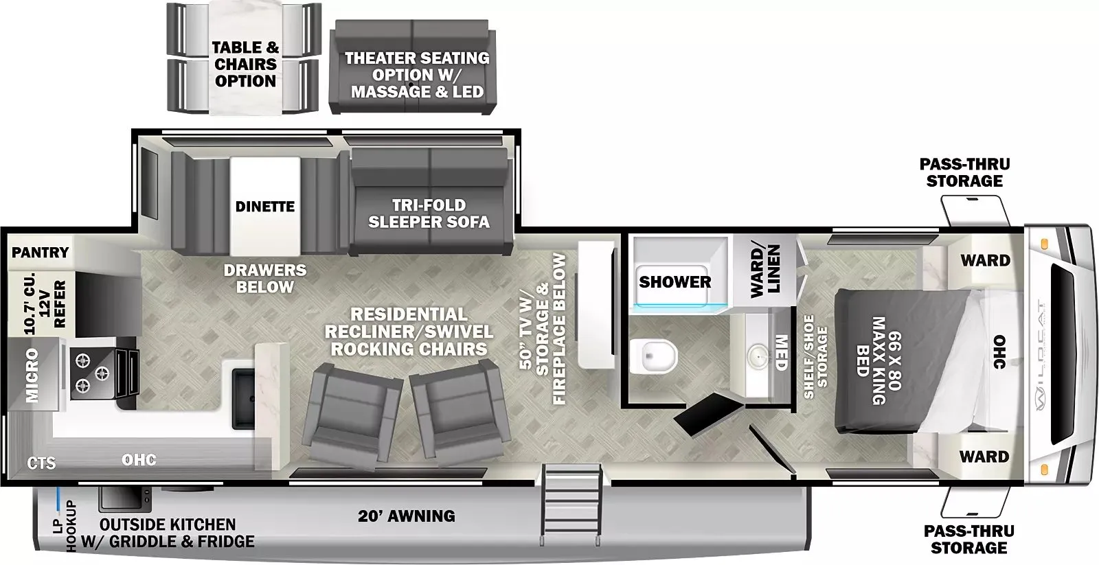 Forest River Wildcat 282RKX floor plan