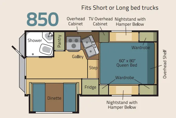 Adventurer Eagle Cap 850 floor plan