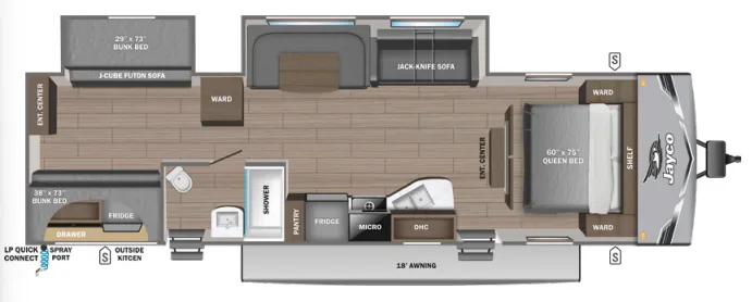 2027 Jayco Jay Flight SLX 321BDS floor plan