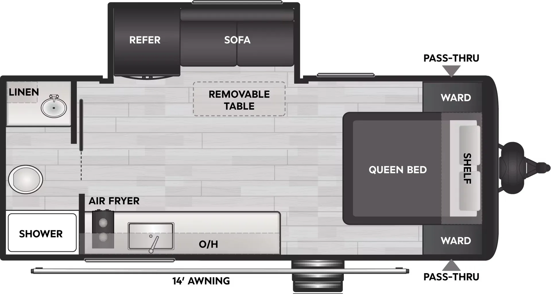 Keystone Coleman Light 18RX floor plan