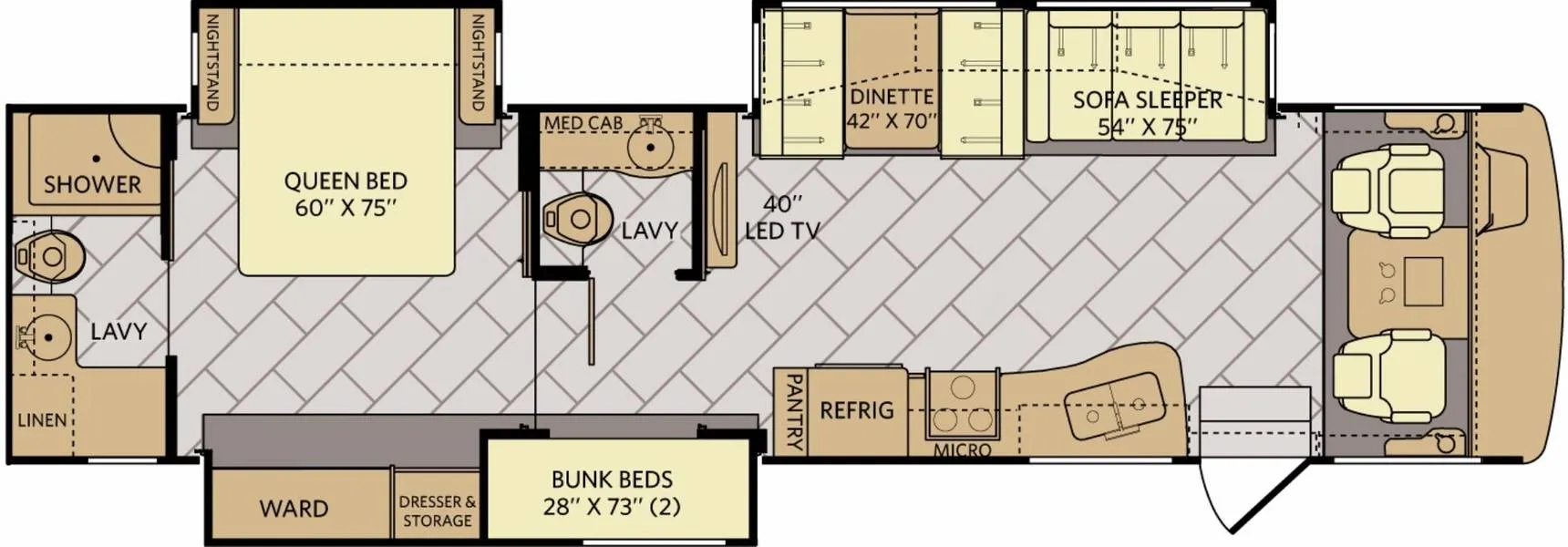 2017 Bounder Bounder 36H - Floor plan